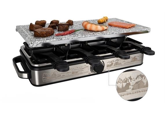 Raclette - Gerät "Smooth", 8 Personen, Stein Raclette - Gerät "Smooth", 8 Personen, Stein