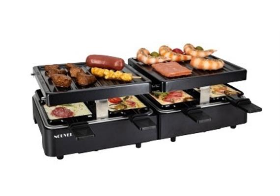 Raclette - Gerät "Teleskop", 8 Personen, schwarz, Raclette - Gerät "Teleskop", 8 Personen, schwarz,