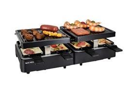 Raclette - Gerät "Teleskop", 8 Personen, schwarz,