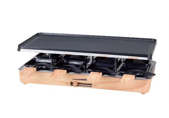 Raclette Gerät "Wood classic"8 Personen 1400W Raclette Gerät "Wood classic"8 Personen 1400W