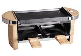 Raclette Gerät "Wood Duo" 2 Personen braun 400W