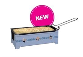 Raclette mit Rechaudkerzen, Print "Gondel", rot