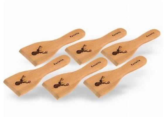 Raclette-Spachtel 6er Set Hirsch