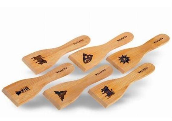 Raclette-Spachtel 6er Set "Typisch Schweiz"