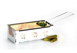 Ralcette mit Rechaudkerze Edelweiss weiss