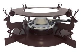 Rechaud inkl. Brenner Hirsch braun