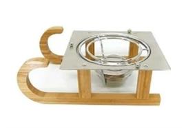 Rechaud inkl. Brenner Schlitten 32 x 20x 11cm Holz