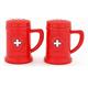 Salz & Pfeffer-Set Metall rit m/CH-Wappen