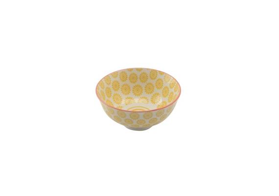 Schale gelb 12cm Rand rot