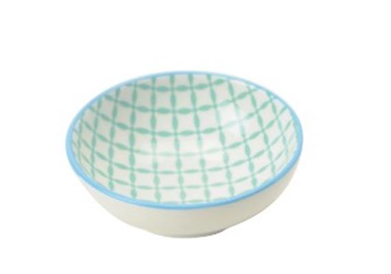 Schale türkis 8cm Rand blau Schale türkis 8cm Rand blau