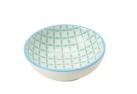 Schale türkis 8cm Rand blau