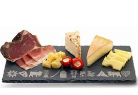 Schieferplatte "Typisch Schweiz" 30x 14 cm 2er Set