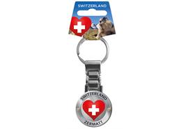 Schlüsselanhänger Silber Mattiert mit Strass Herz