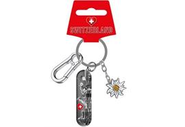 Schlüsselanhänger Switzerland Charm Edelweiß