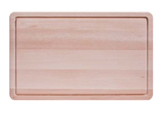 Schneidbrett mit Saftrille Buche 45x28x1.5 cm