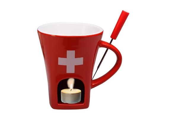 Schokoladenfondue-Set CH-Kreuz 3-teilig