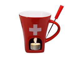 Schokoladenfondue-Set CH-Kreuz 3-teilig