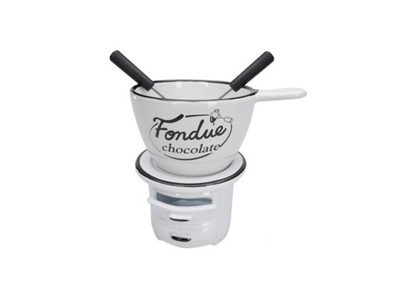 Schokoladenfondue-Set Oven weiss