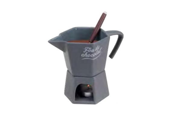 Schokoladenfondueset "Coffee" grau 18x11x15cm Schokoladenfondueset "Coffee" grau 18x11x15cm