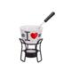 Schokoladenfondueset "I love CH" weiss