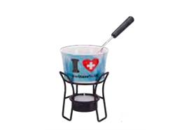Schokoladenfondueset " Ilove CH" blau