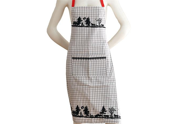 Schürze grau-weiss kariert, Design Scherenschnitt Schürze grau-weiss kariert, Design Scherenschnitt