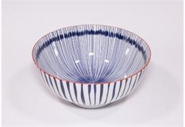 Schüssel Haynan Zen (navy-rim-red, l, Streifen)