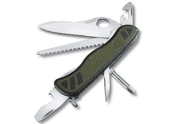 Schweizer Soldatenmesser08, 111 mm, grün schwarz
