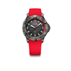 Seaforce 43, BKI, BLK dial, RED silicone str