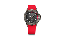 Seaforce 43, BKI, BLK dial, RED silicone str