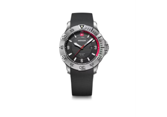 Seaforce 43, SIR, BLK dial, BLK silicone str