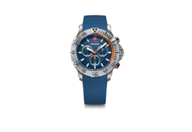 Seaforce Chrono 43, SIR, BLE dial, BLE silicone st