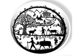 Serviertablett "Scherenschnitt"