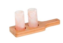 Shot Glasses Salzstein 2stk.mit Servierbrett eckig