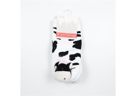 Socken Kuh Schwarz mit ABS Grösse 13-25 Socken Kuh Schwarz mit ABS Grösse 13-25