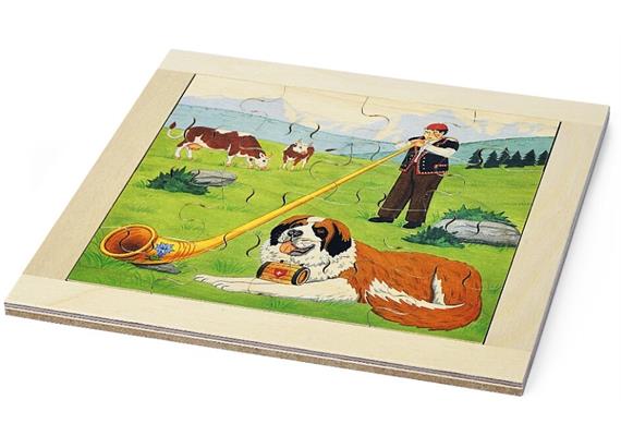 Sperrholzpuzzle 16tlg. Alphorn