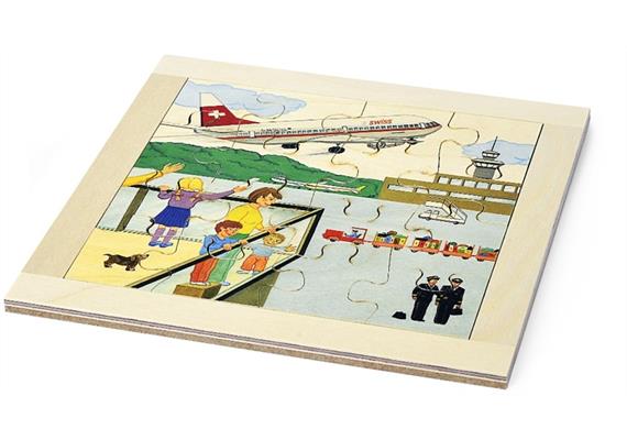 Sperrholzpuzzle 16tlg.Flugzeug