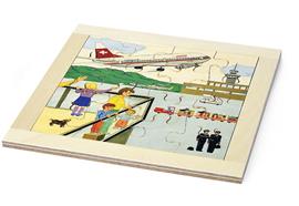 Sperrholzpuzzle 16tlg.Flugzeug