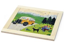 Sperrholzpuzzle 16tlg.Postauto
