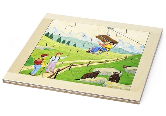 Sperrholzpuzzle 16tlg.Sesselbahn