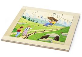 Sperrholzpuzzle 16tlg.Sesselbahn