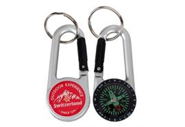 SR Metall-Karabiner mit Kompass & CH-Kreuz