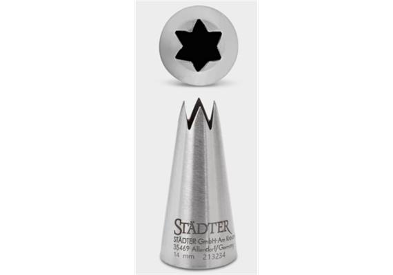 Sterntülle 6 Zacken Edelstahl Sterntülle 6 Zacken Edelstahl