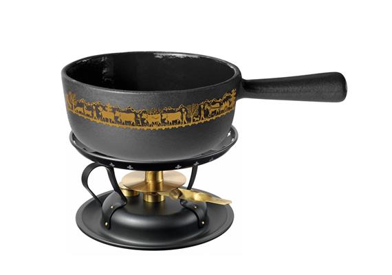 Stöckli Alpaufzug Käsefonduegarnitur