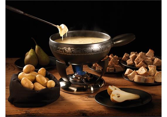 Stöckli Alpaufzug Käsefondueset