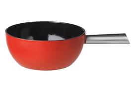 Stöckli Elegance Käsefonduecaquelon 24 cm rot/schwarz