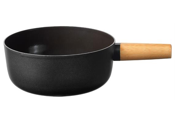 Stöckli Emotion Käsefonduecaquelon mit Holzgriff 23 cm schwarz Stöckli Emotion Käsefonduecaquelon mit Holzgriff 23 cm schwarz