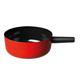Stöckli Emotion Käsefonduecaquelon mit Inoxgriff 23 cm rot/schwarz