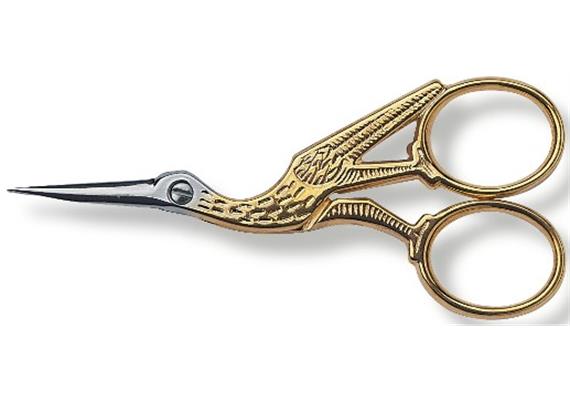 Storchenschere, 12 cm, vergoldet Storchenschere, 12 cm, vergoldet
