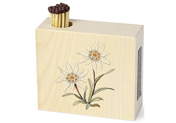 Streichholzhalter Edelweiss